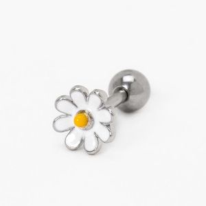 💖🌼 Daisy Tragus Stud Earring | 16G Cartilage | Stainless Steel